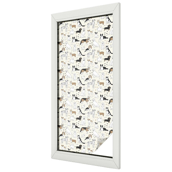 Ochranná fólia na sklo vitráž Vzory psov