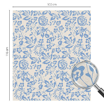 Matná fólia na okno vitráž Kvety listy