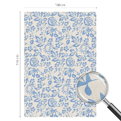 Matná fólia na okno vitráž Kvety listy