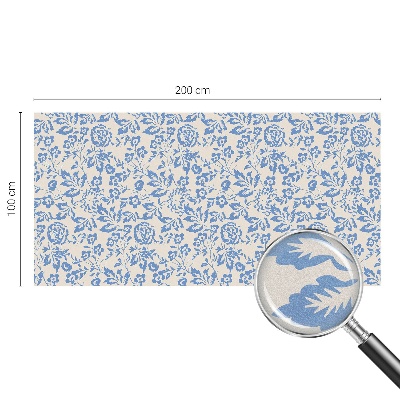 Matná fólia na okno vitráž Kvety listy