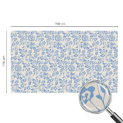 Matná fólia na okno vitráž Kvety listy