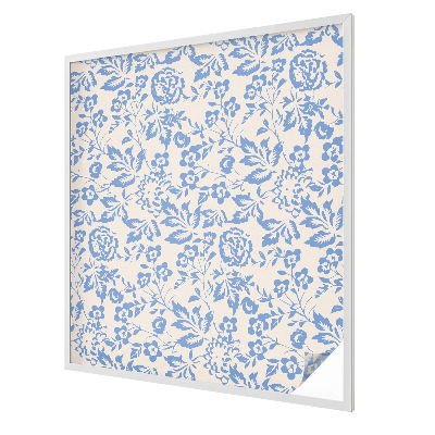 Matná fólia na okno vitráž Kvety listy