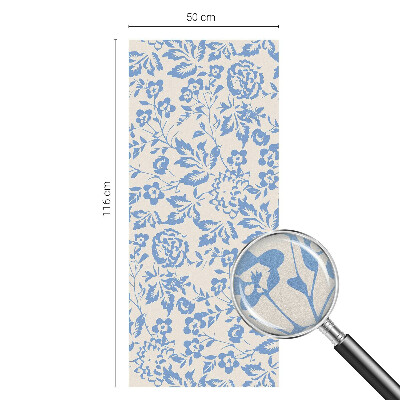 Matná fólia na okno vitráž Kvety listy