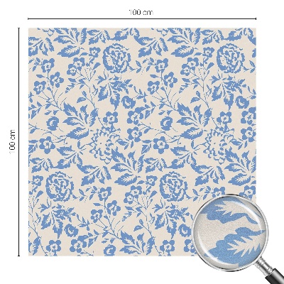 Matná fólia na okno vitráž Kvety listy