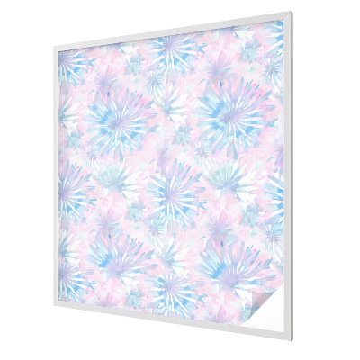 Ochranná fólia na sklo vitráž Kvetinové akvarely