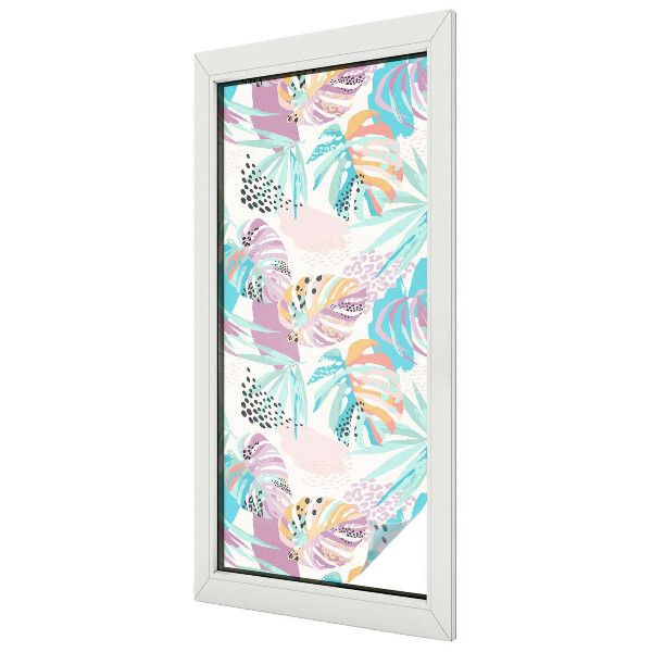 Ochranná fólia na sklo vitráž Abstraktná džungľa