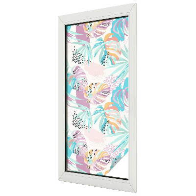 Ochranná fólia na sklo vitráž Abstraktná džungľa