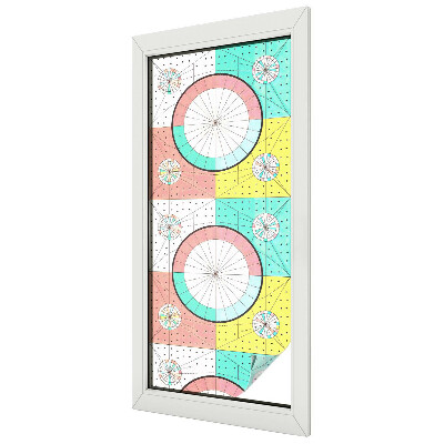 Nepriehľadná fólia na okno Geometrické kruhy