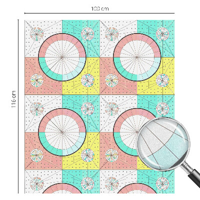 Nepriehľadná fólia na okno Geometrické kruhy