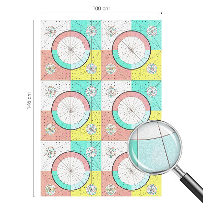 Nepriehľadná fólia na okno Geometrické kruhy