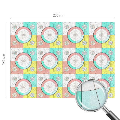 Nepriehľadná fólia na okno Geometrické kruhy