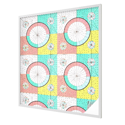 Nepriehľadná fólia na okno Geometrické kruhy