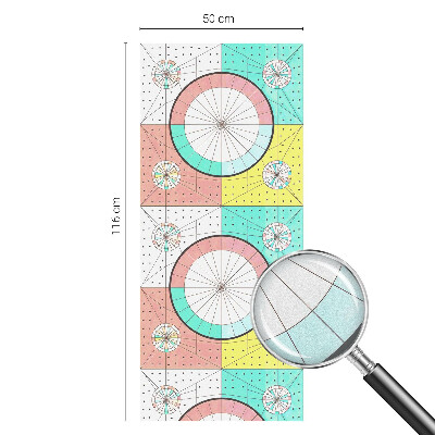Nepriehľadná fólia na okno Geometrické kruhy