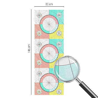 Nepriehľadná fólia na okno Geometrické kruhy