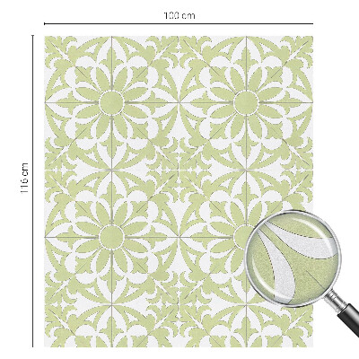 Matná fólia na okno vitráž Zelená ozdoba