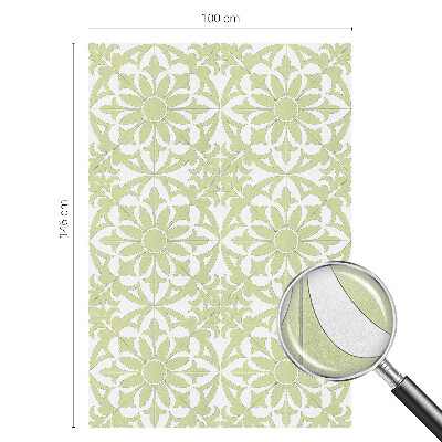 Matná fólia na okno vitráž Zelená ozdoba