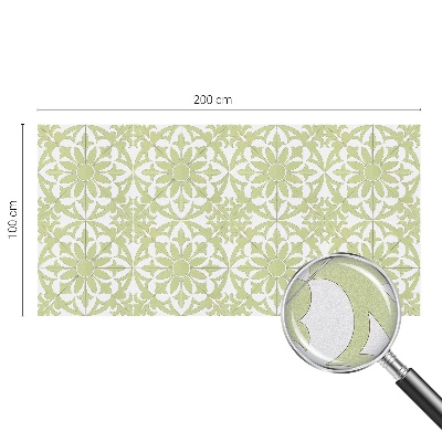 Matná fólia na okno vitráž Zelená ozdoba