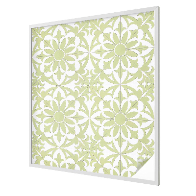 Matná fólia na okno vitráž Zelená ozdoba