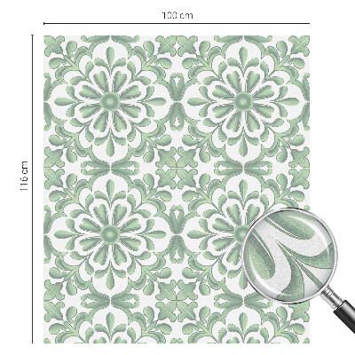 Matná fólia na okno vitráž Zelené listy