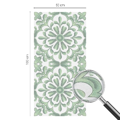 Matná fólia na okno vitráž Zelené listy