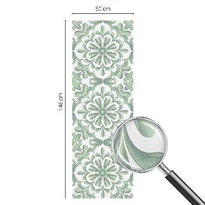 Matná fólia na okno vitráž Zelené listy