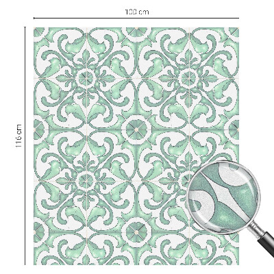 Ochranná fólia na sklo vitráž Zelená symetria