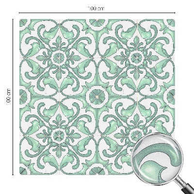 Ochranná fólia na sklo vitráž Zelená symetria