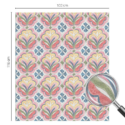 Samolepiaca fólia na sklo vitrážová Kvetinové vzory