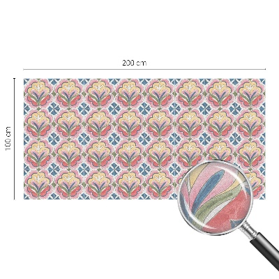 Samolepiaca fólia na sklo vitrážová Kvetinové vzory