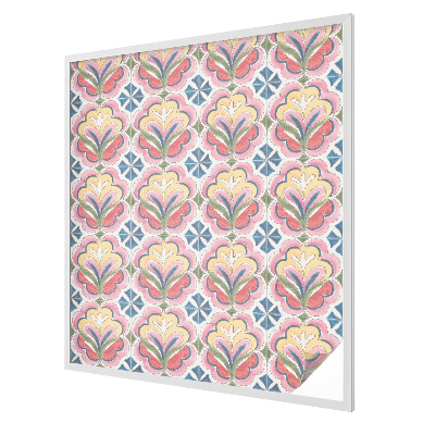 Samolepiaca fólia na sklo vitrážová Kvetinové vzory