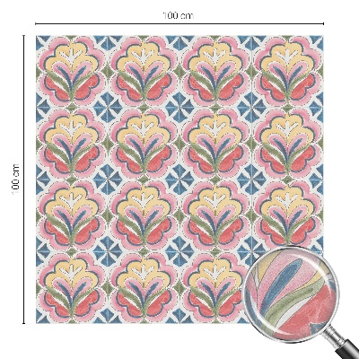 Samolepiaca fólia na sklo vitrážová Kvetinové vzory