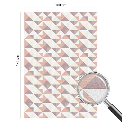 Samolepiaca fólia na sklo vitrážová Moderné trojuholníky