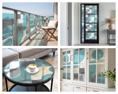 Fólia na sklo na ochranu súkromia Geometrické vzory