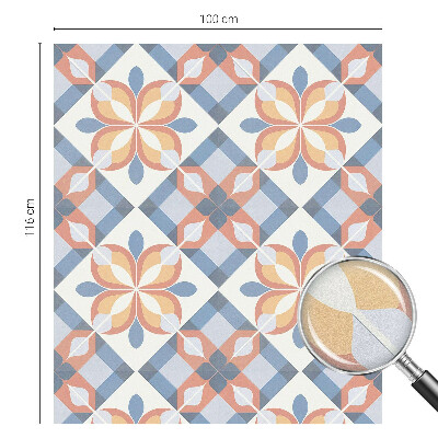 Matná fólia na okno vitráž Farebná symetria