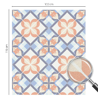 Samolepiaca fólia na sklo vitrážová Kvetinový vzor