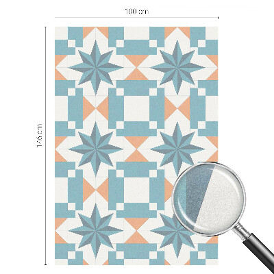 Matná fólia na okno vitráž Modré hviezdy