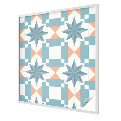 Matná fólia na okno vitráž Modré hviezdy