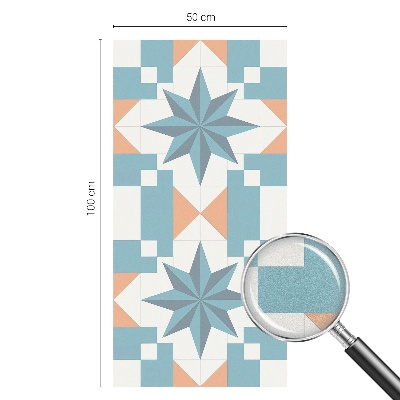 Matná fólia na okno vitráž Modré hviezdy