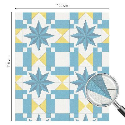 Nepriehľadná fólia na okno Modré hviezdy