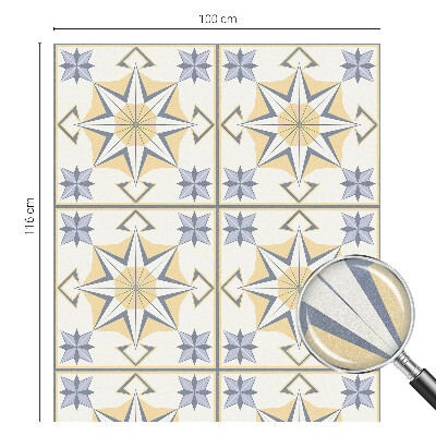 Matná fólia na okno vitráž Geometrické hviezdy