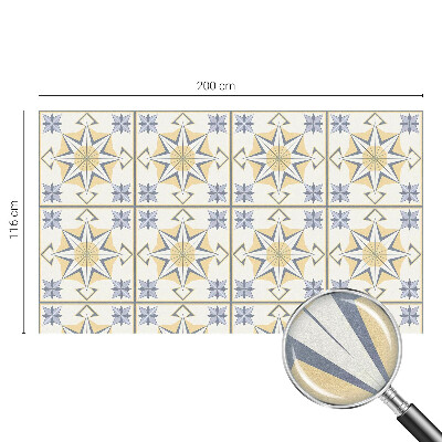 Matná fólia na okno vitráž Geometrické hviezdy