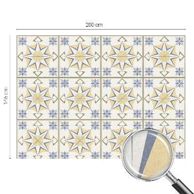 Matná fólia na okno vitráž Geometrické hviezdy