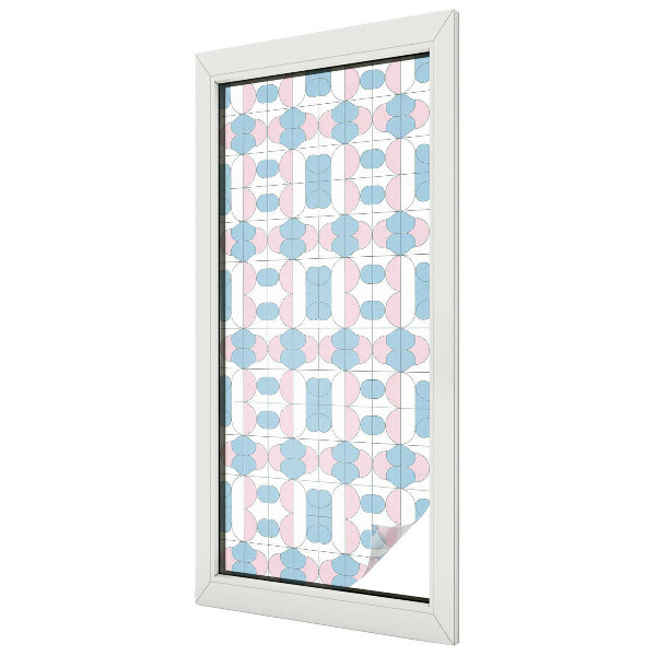 Samolepiaca fólia na sklo vitrážová Pastelové vzory