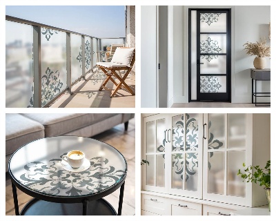 Samolepiaca fólia na sklo vitrážová Klasický ornament