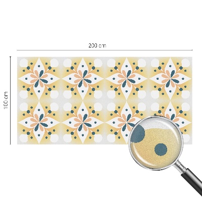 Ochranná fólia na sklo vitráž Kvetinová symetria