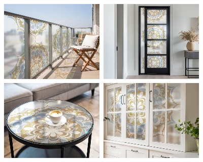 Fólia na sklo na ochranu súkromia Boho mandaly