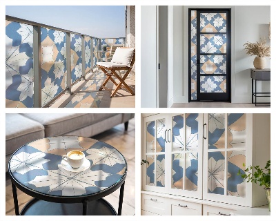 Fólia na sklo na ochranu súkromia Symetrické vzory