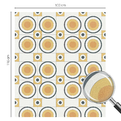 Nepriehľadná fólia na okno Retro kruhy