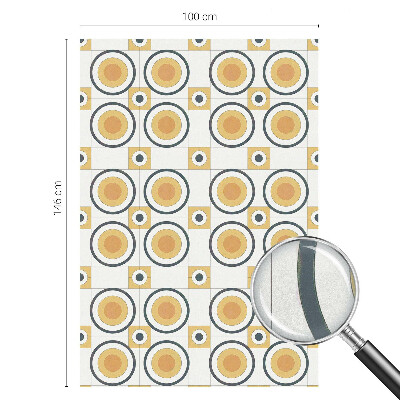 Nepriehľadná fólia na okno Retro kruhy