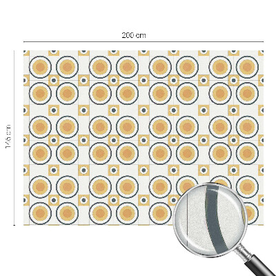 Nepriehľadná fólia na okno Retro kruhy